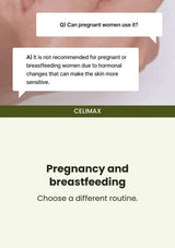 CELIMAX retinol serum — Pregnancy and breastfeeding