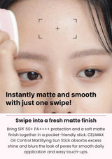 CELIMAX Oil Control Mattifying Sun Stick — Swipe into a fresh matte finish — complete visual 1
