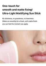 CELIMAX Oil Control Mattifying Sun Stick — Smooth glide. Fresh matte feel.