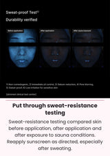 CELIMAX Oil Control Mattifying Sun Stick — Put through sweat-resistance testing