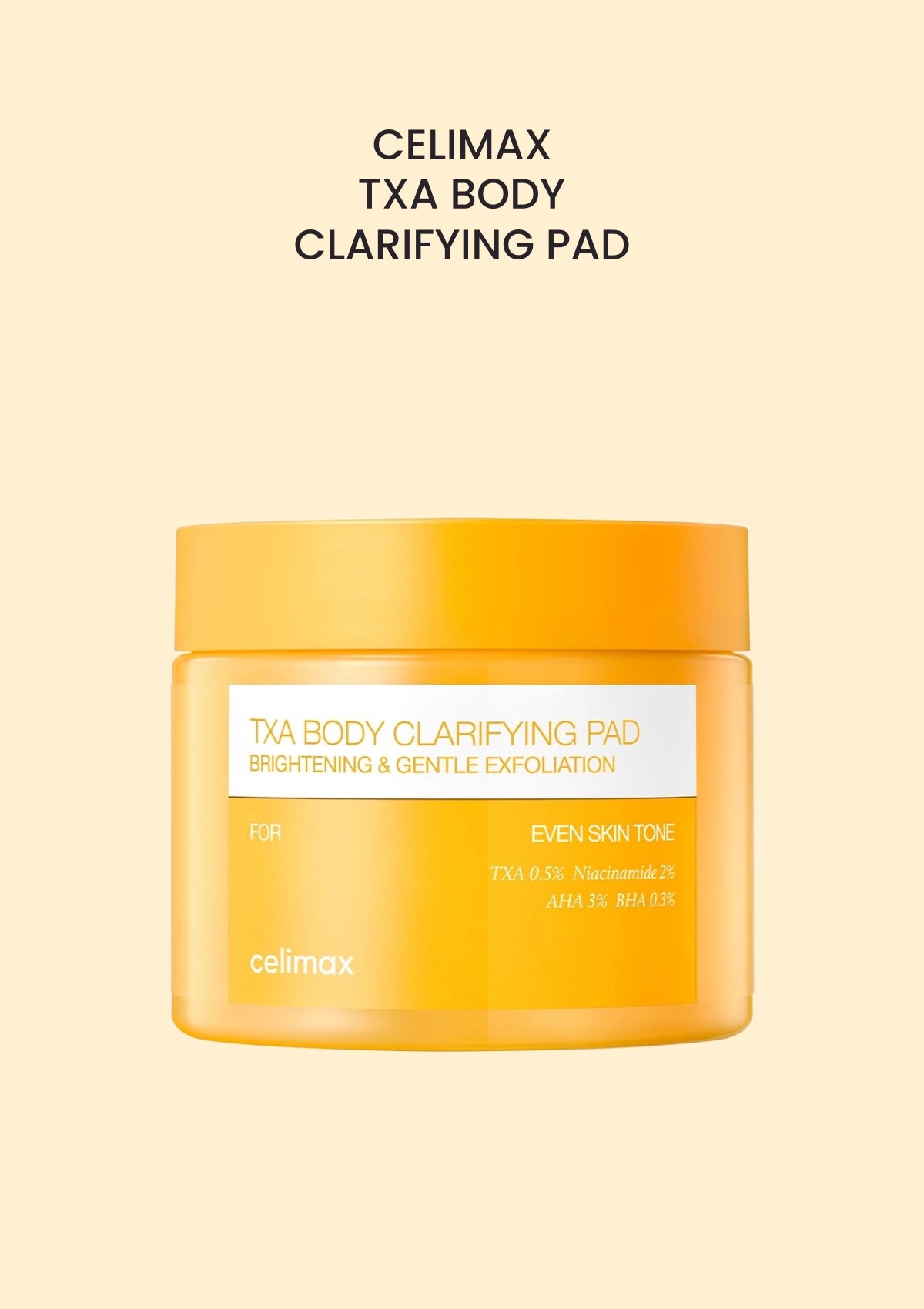 CELIMAX TXA Body Clarifying Pad 50 pads — branded product main image