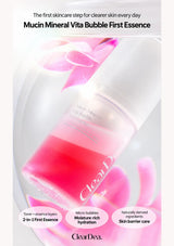 CLEARDEA Mucin Mineral Vita Bubble First Essence: toner and essence, micro-bubble hydration and skin barrier care
