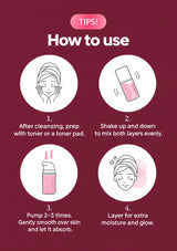 How to use CLEARDEA Bubble First Essence: prep, shake, pump two to three times and layer