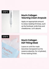 CLEARDEA night routine steps three and four: Cream Ampoule and EGF collagen mask