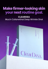 CLEARDEA Deep Wrinkle Shot purple box and applicators for a focused firming routine