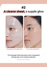 CLEARDEA Mucin Collagen EGF Fitting Mask: hydrogel transparency demo