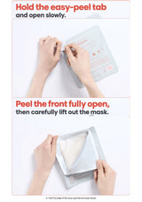 CLEARDEA Mucin Collagen EGF Fitting Mask: easy peel opening photos