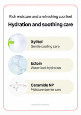 Xylitol for cooling care, ectoin for water-lock hydration and Ceramide NP for moisture-barrier care