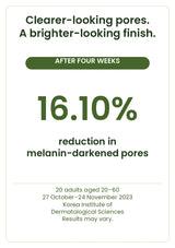 16.10% reduction in melanin-darkened pores after four weeks
