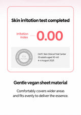 CLEARDEA irritation index 0.00 and gentle vegan sheet material