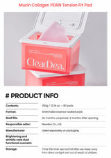 CLEARDEA PDRN Tension Fit Pad 80-pad specifications and shelf life