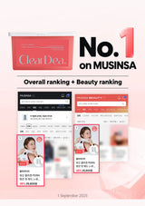 CLEARDEA PDRN pad MUSINSA overall and Beauty No. 1 ranking dated 1 September 2025
