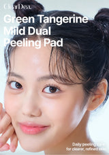 CLEARDEA Green Tangerine Mild Dual Peeling Pad — daily peeling care for clearer, refined skin