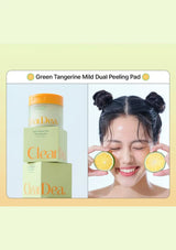 CLEARDEA green tangerine pad jar and cartons beside the brand citrus portrait