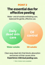Water-soluble exfoliating care and oil-soluble care for dead skin and excess oil