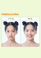 CLEARDEA original before-and-after brand visual with two different facial expressions