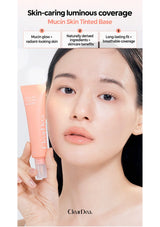 CLEARDEA Mucin Skin Tinted Base with luminous coverage, naturally derived ingredients and a breathable finish