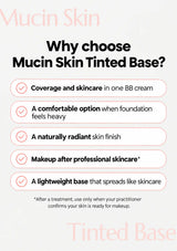 Who can use CLEARDEA Mucin Skin Tinted Base and when to patch test