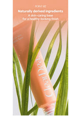 CLEARDEA Mucin Skin Tinted Base tube among green leaves