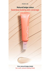 CLEARDEA Mucin Skin Tinted Base natural beige shade and texture swatch