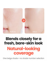 Original before and after close-ups of natural-looking CLEARDEA tinted-base coverage