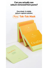 CLEARDEA Green Tangerine Pore Tok-Tok Mask: visible sebum product