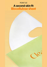CLEARDEA Green Tangerine Pore Tok-Tok Mask: biocellulose sheet