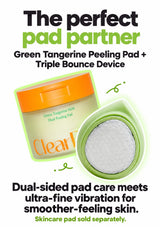 CLEARDEA Triple Bounce Device paired with Green Tangerine Mild Dual Peeling Pad