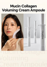 CLEARDEA model and authentic cream ampoule product presentation