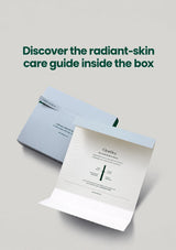 Radiant-skin care guide printed inside the authentic CLEARDEA packaging