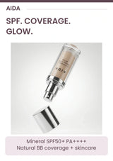 AIDA BB Sun: mineral SPF50+ PA++++, natural BB coverage and skincare in one morning step