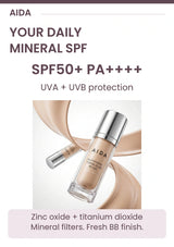 Mineral sun protection with SPF50+ PA++++, zinc oxide and titanium dioxide