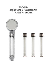 BODYLUV Puresome Shower Head and three Puresome filter refills