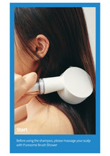 Puresome Brush Shower scalp massage before shampoo
