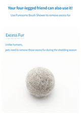Puresome Brush Shower for loose pet fur