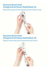 Remove the Puresome head and replace with the brush head
