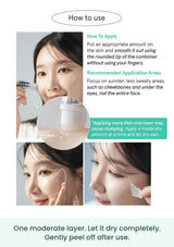How to apply FROM THE SKIN Sun Gel Patch in one moderate layer and peel it off after use