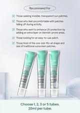 FROM THE SKIN Sun Gel Patch for clear, custom-fit outdoor coverage; choose 1, 2, 3 or 5 tubes, 20ml per tube