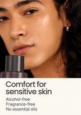 Alcohol-free and fragrance-free toner for sensitive-skin routines
