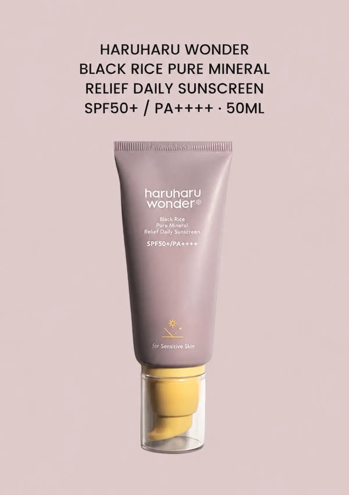 HARUHARU WONDER Black Rice Pure Mineral Relief Daily Sunscreen SPF50+ PA++++ 50ml.