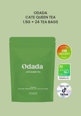 ODADA Cate Queen Tea, 1.5g × 24 tea bags, with the three original brand achievement logos