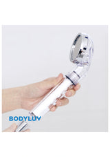 BODYLUV Puresome Shower Head held in the hand