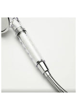 Transparent Puresome shower filter handle and hose connection