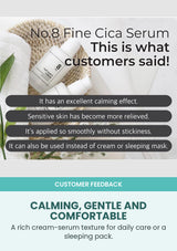 NUMBUZIN No.8 customer texture and calming feedback