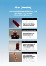 Collage of a bottle, glass, and other items with a plum berry theme.