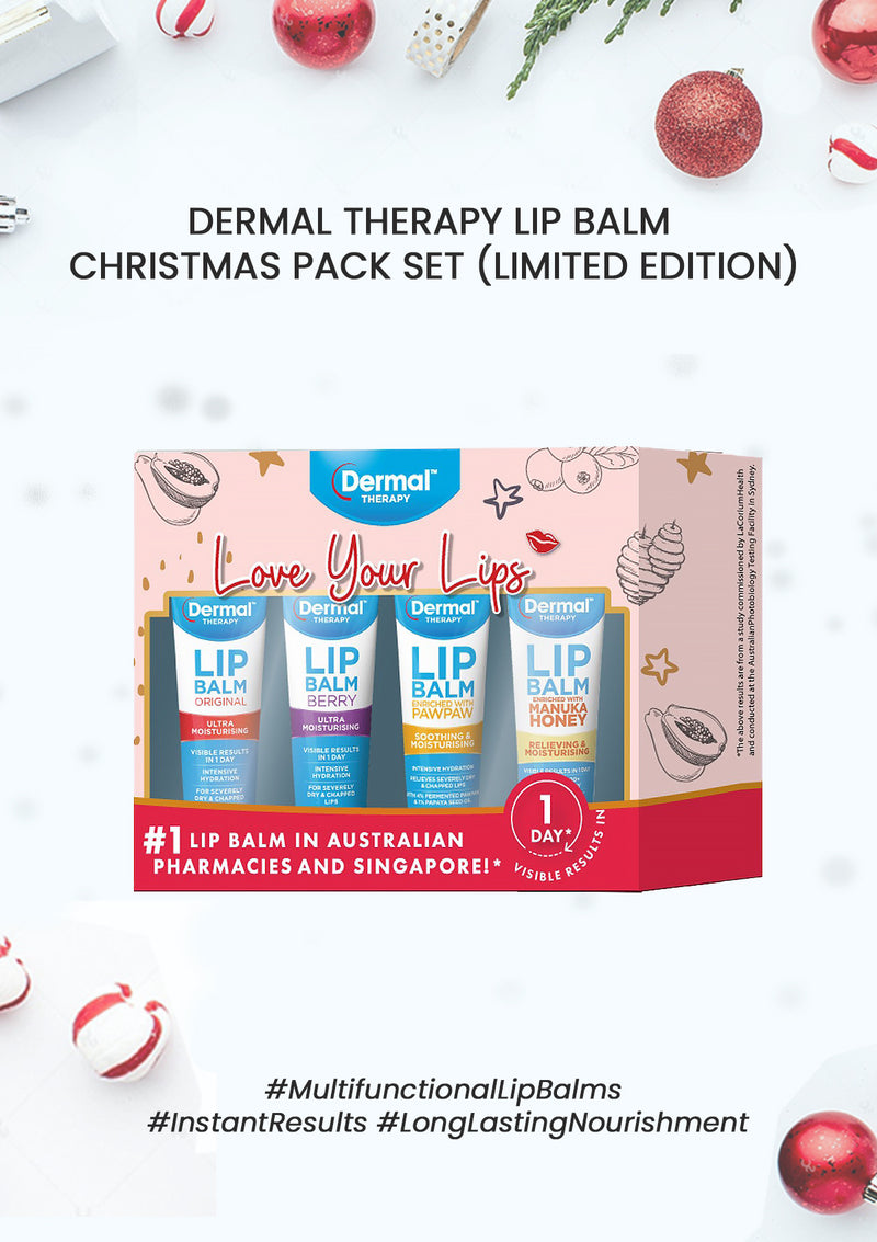 [DERMAL THERAPY] Lip Balm Christmas Pack Set (Limited Edition)