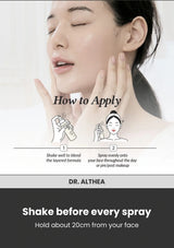 Dr. Althea 345 Relief Cream Mist — Shake before every spray. Hold about 20cm from your face