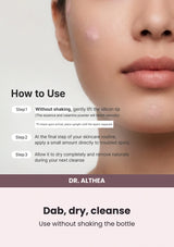 Dr. Althea 345 Relief Spot Powder — Dab, dry, cleanse. Use without shaking the bottle