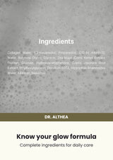Dr. Althea ABC Glow Whipped Serum 100ml — Know your glow formula. Complete ingredients for daily care