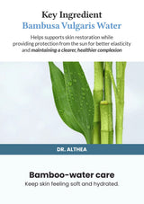 Dr. Althea Aqua Glowing Sunscreen 45ml — Bamboo-water care. Keep skin feeling soft and hydrated.